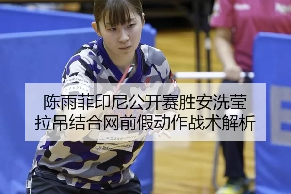 陈雨菲印尼公开赛胜安洗莹 拉吊结合网前假动作战术解析